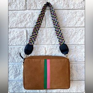 Clare V Multi Color Braid Shorty Shoulder Strap